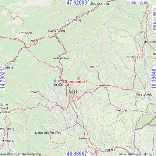 Oberschöckl on map