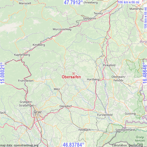 Obersaifen on map
