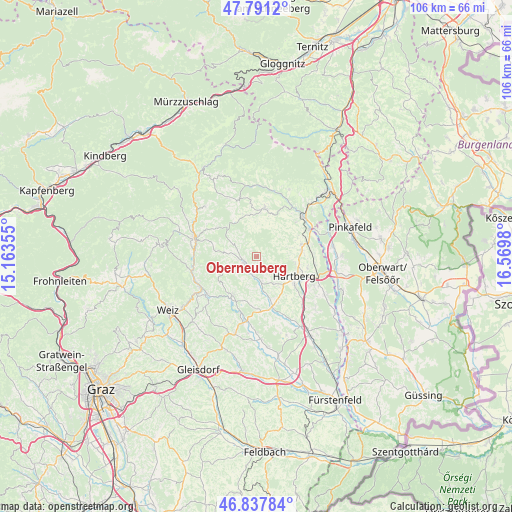Oberneuberg on map