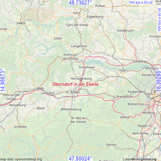 Oberndorf in der Ebene on map