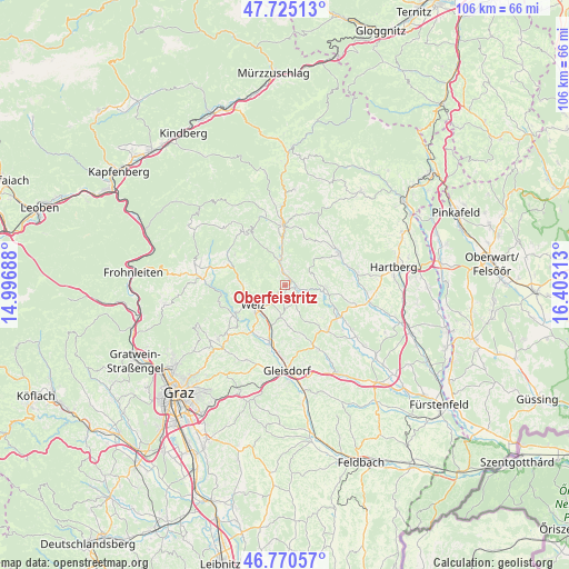 Oberfeistritz on map