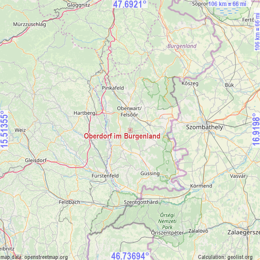 Oberdorf im Burgenland on map