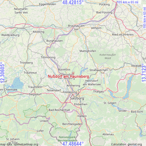 Nußdorf am Haunsberg on map