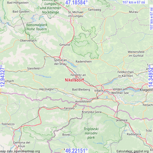 Nikelsdorf on map
