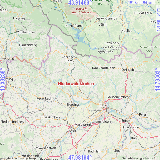 Niederwaldkirchen on map