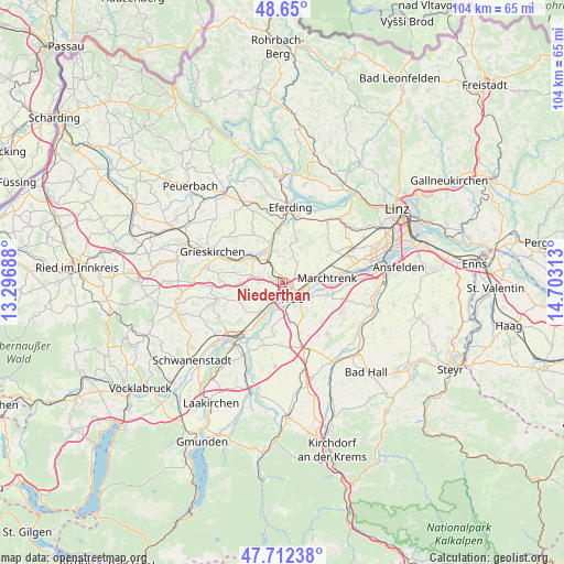 Niederthan on map