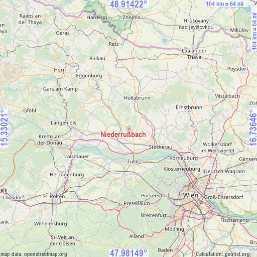 Niederrußbach on map