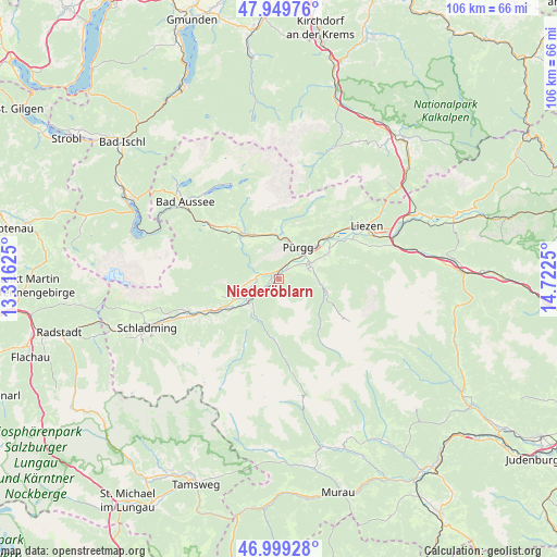 Niederöblarn on map