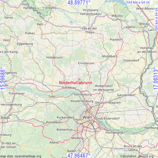 Niederhollabrunn on map
