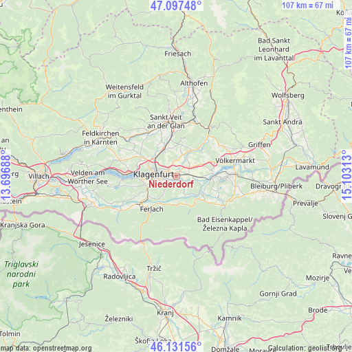 Niederdorf on map