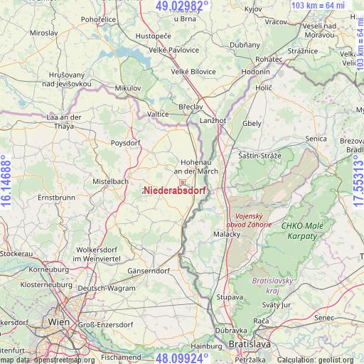 Niederabsdorf on map