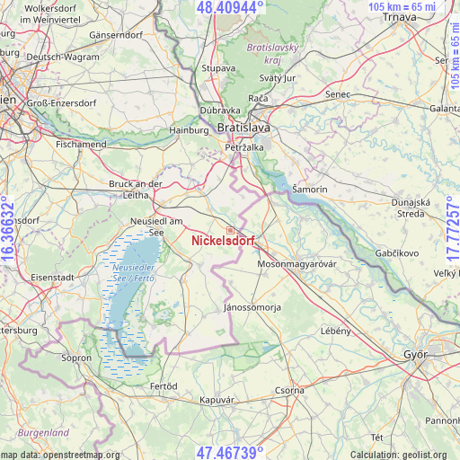 Nickelsdorf on map