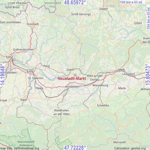 Neustadtl-Markt on map