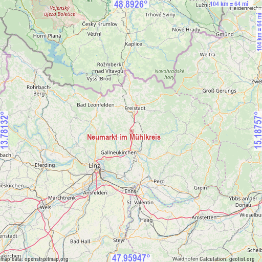 Neumarkt im Mühlkreis on map