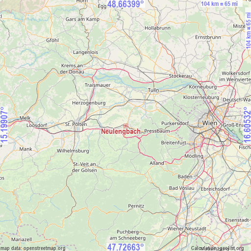 Neulengbach on map