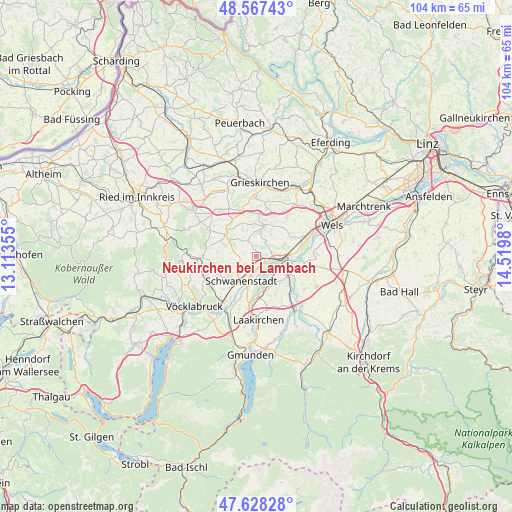 Neukirchen bei Lambach on map