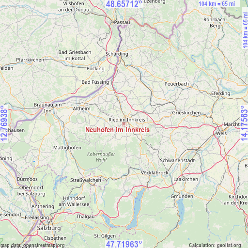 Neuhofen im Innkreis on map