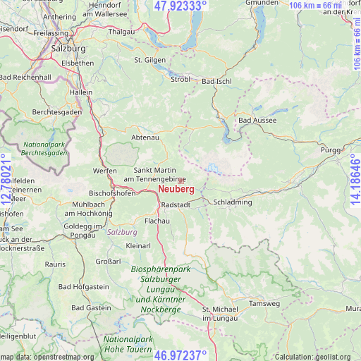 Neuberg on map