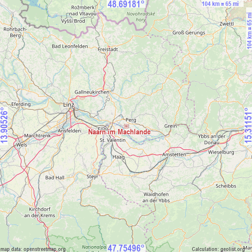 Naarn im Machlande on map