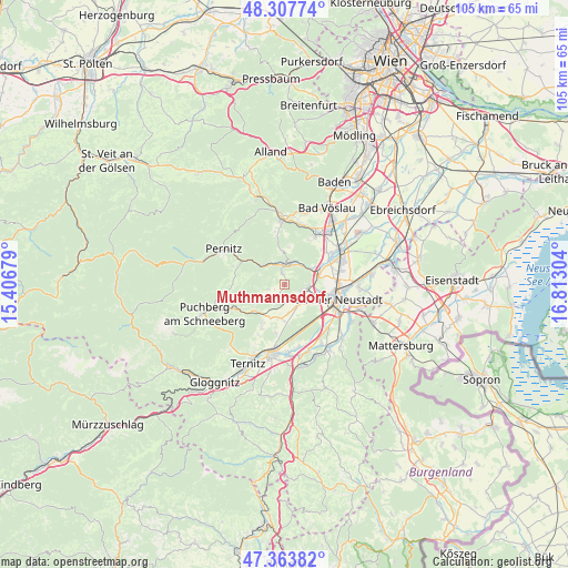 Muthmannsdorf on map