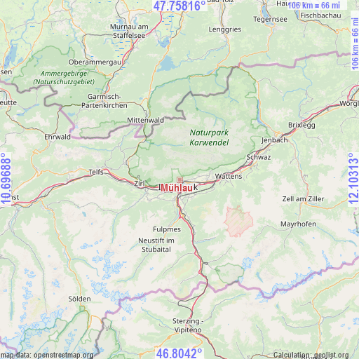 Mühlau on map