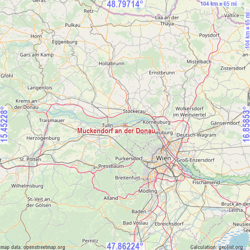 Muckendorf an der Donau on map
