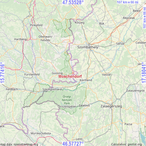 Moschendorf on map