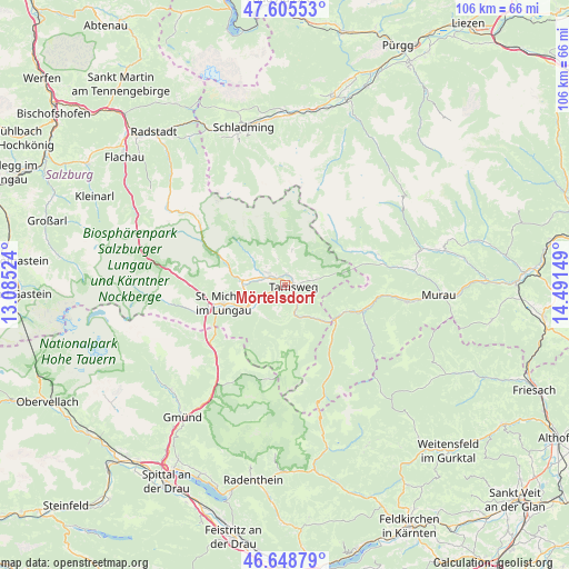 Mörtelsdorf on map