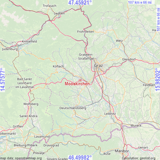 Mooskirchen on map