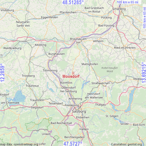 Moosdorf on map