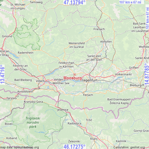 Moosburg on map