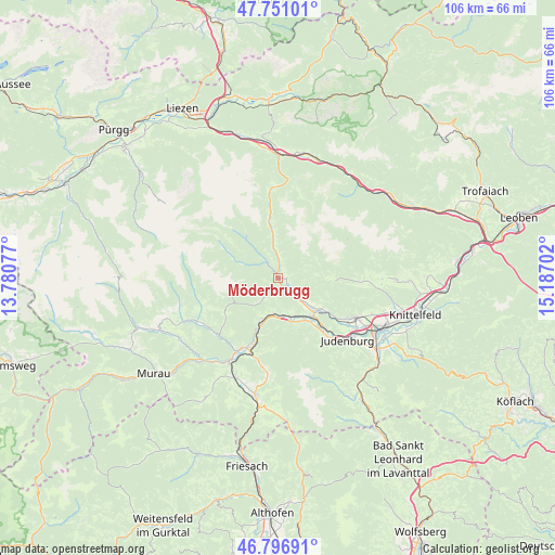 Möderbrugg on map