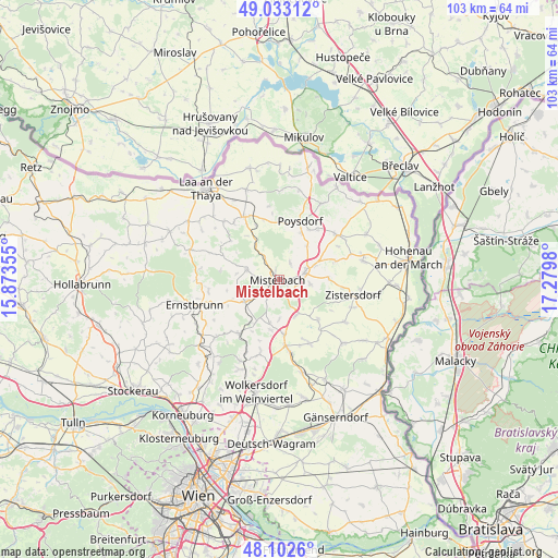 Mistelbach on map