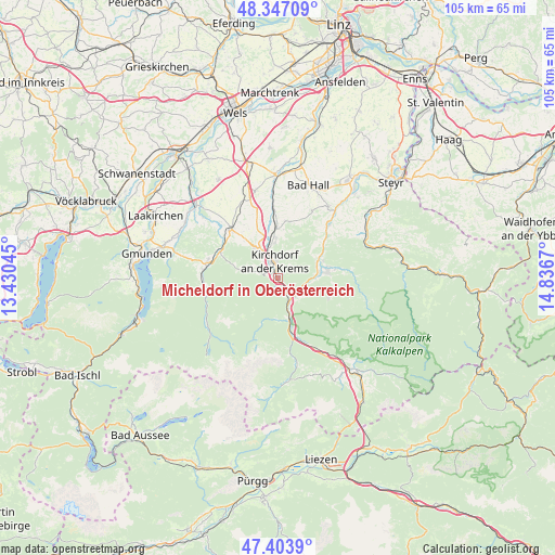 Micheldorf in Oberösterreich on map
