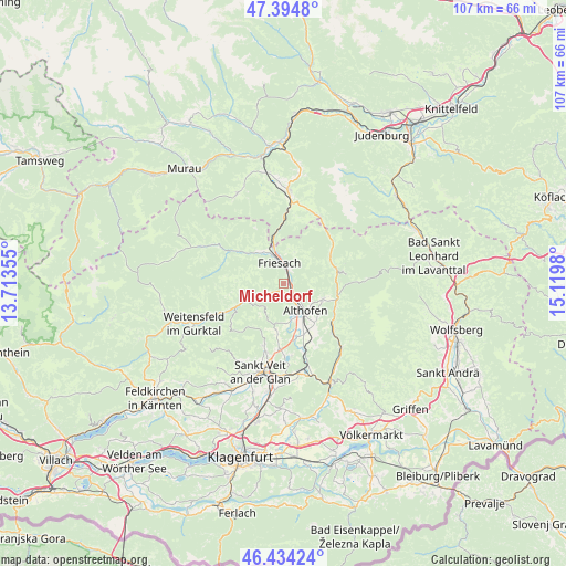 Micheldorf on map