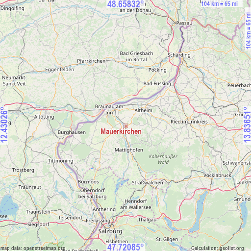 Mauerkirchen on map