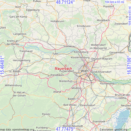 Mauerbach on map