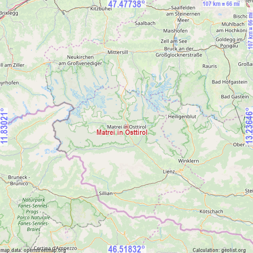 Matrei in Osttirol on map