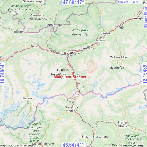 Matrei am Brenner on map