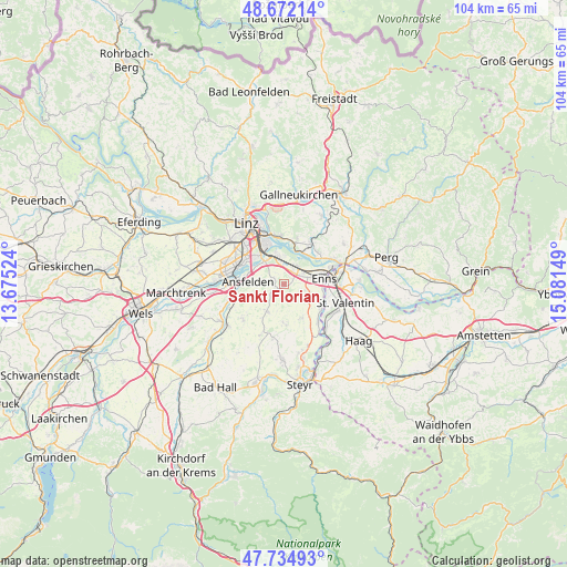 Sankt Florian on map