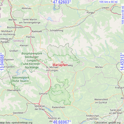 Mariapfarr on map