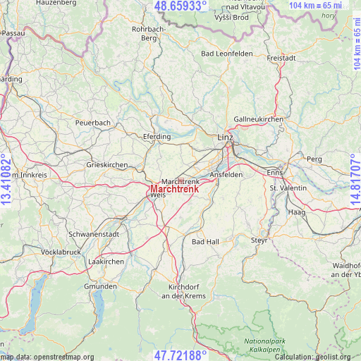 Marchtrenk on map