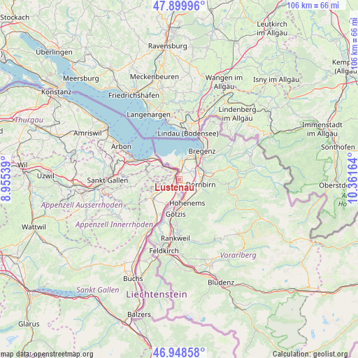 Lustenau on map