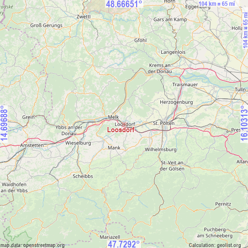 Loosdorf on map