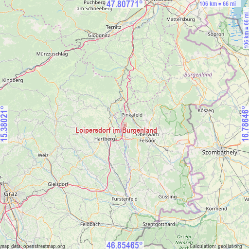 Loipersdorf im Burgenland on map