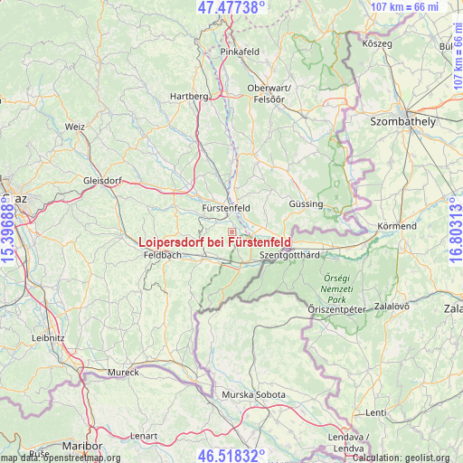 Loipersdorf bei Fürstenfeld on map