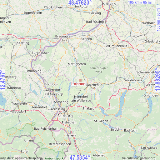 Lochen on map