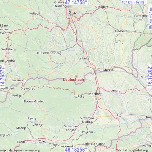 Leutschach on map