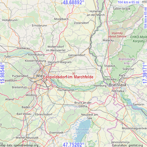 Leopoldsdorf im Marchfelde on map