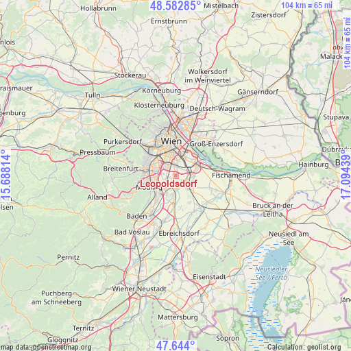 Leopoldsdorf on map